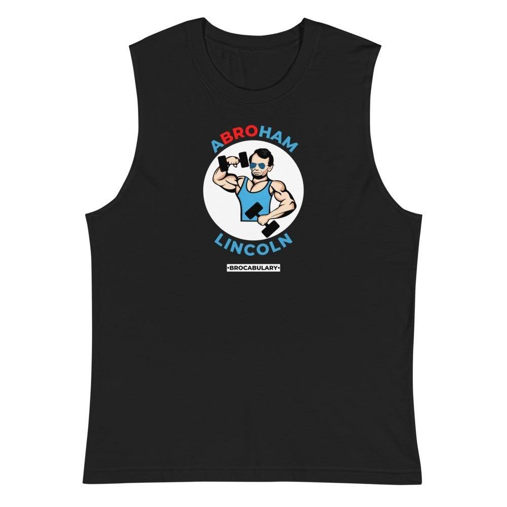ABROham Lincoln Sleeveless Workout Shirt for Bros - Black