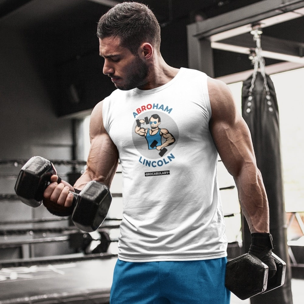 ABROham Lincoln Sleeveless Workout Shirt for Bros