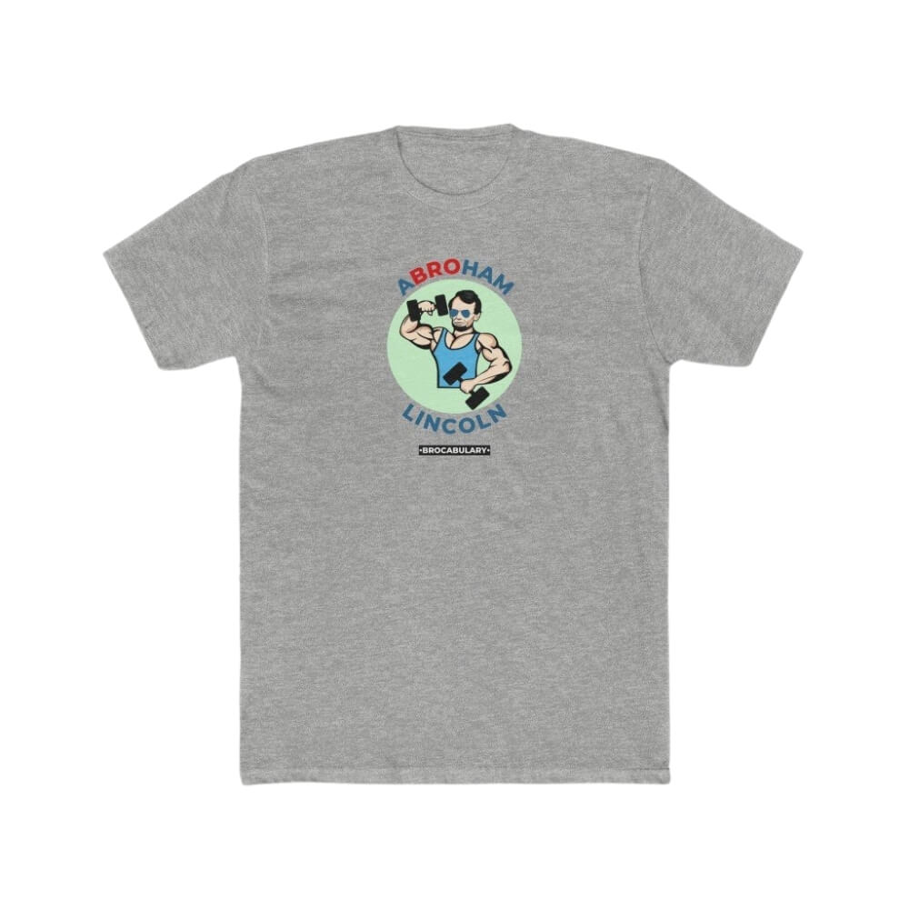 ABROham Lincoln T-Shirt for Weightlifter Bros - Athletic Grey Heather