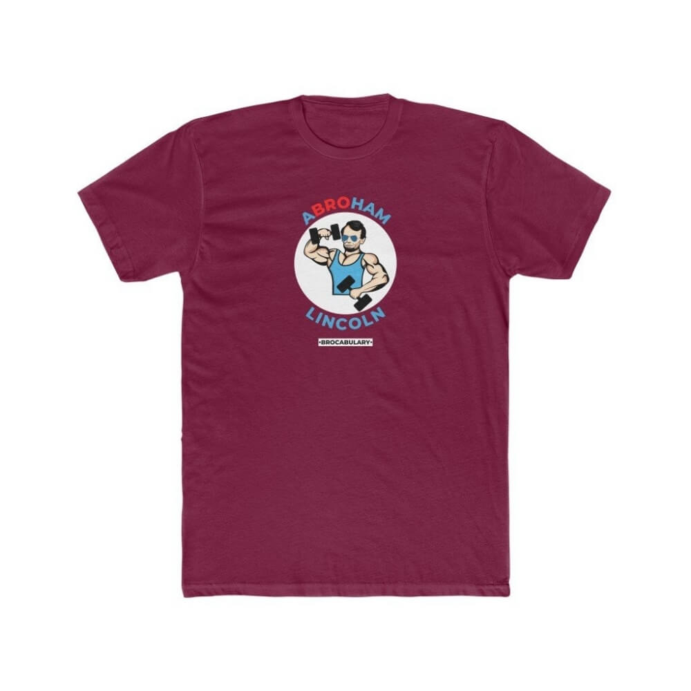 ABROham Lincoln T-Shirt for Weightlifter Bros - Maroon