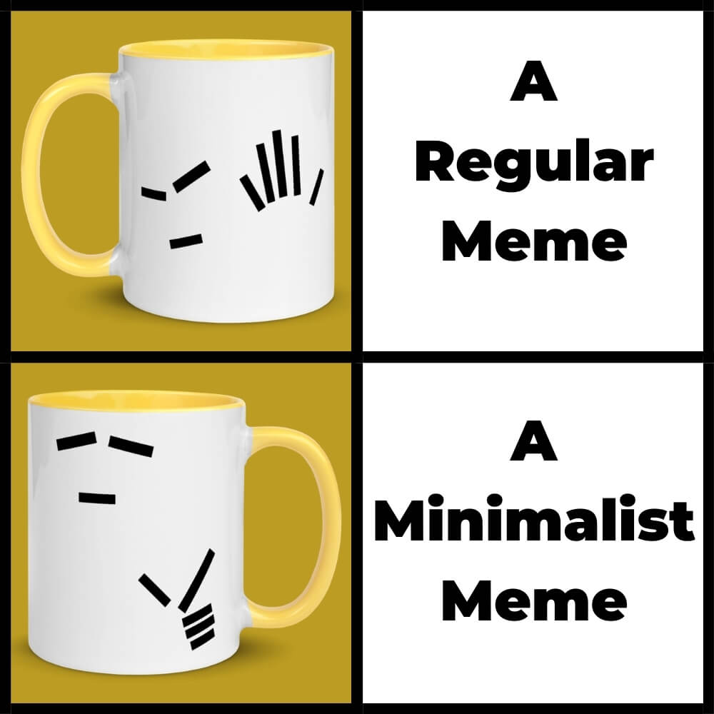 Minimalist Reaction Meme Color Coffee Mug - Yellow