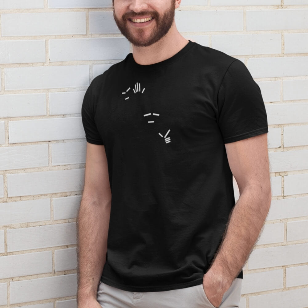 Minimalist Reaction Meme T-Shirt for the Refined Memer - Black