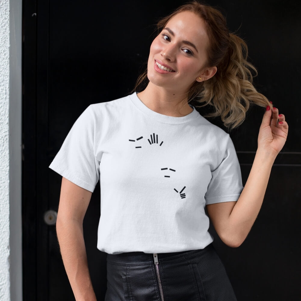 Minimalist Reaction Meme T-Shirt for the Refined Memer - White