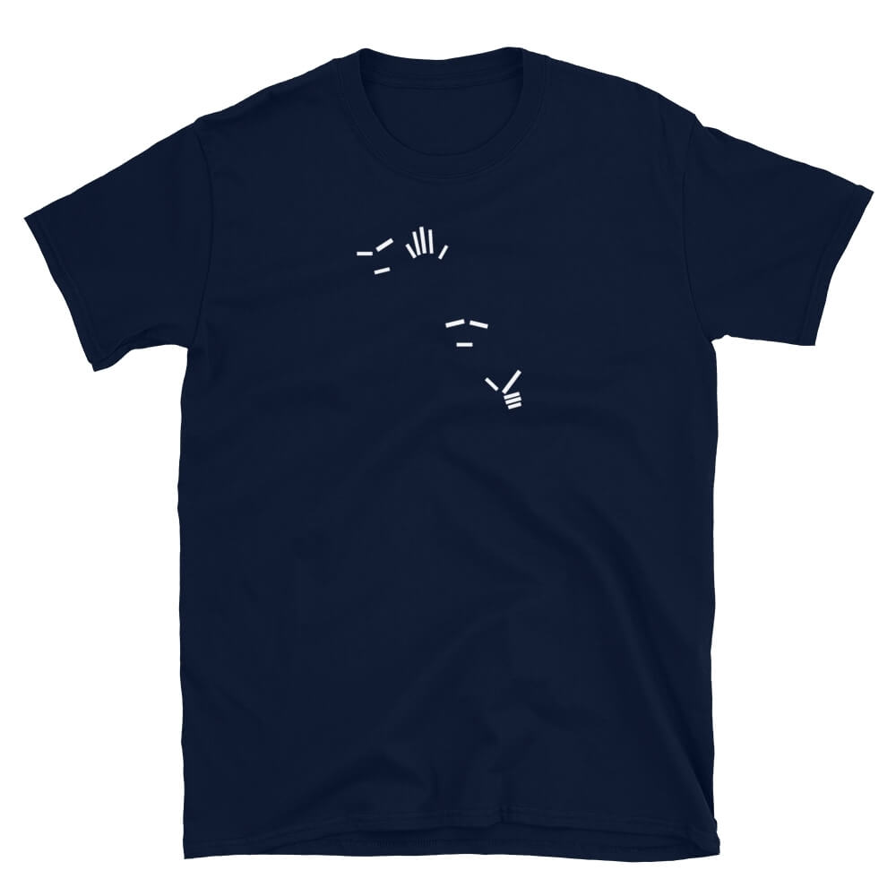 Minimalist Reaction Meme T-Shirt for the Sophisticated Memer - Navy