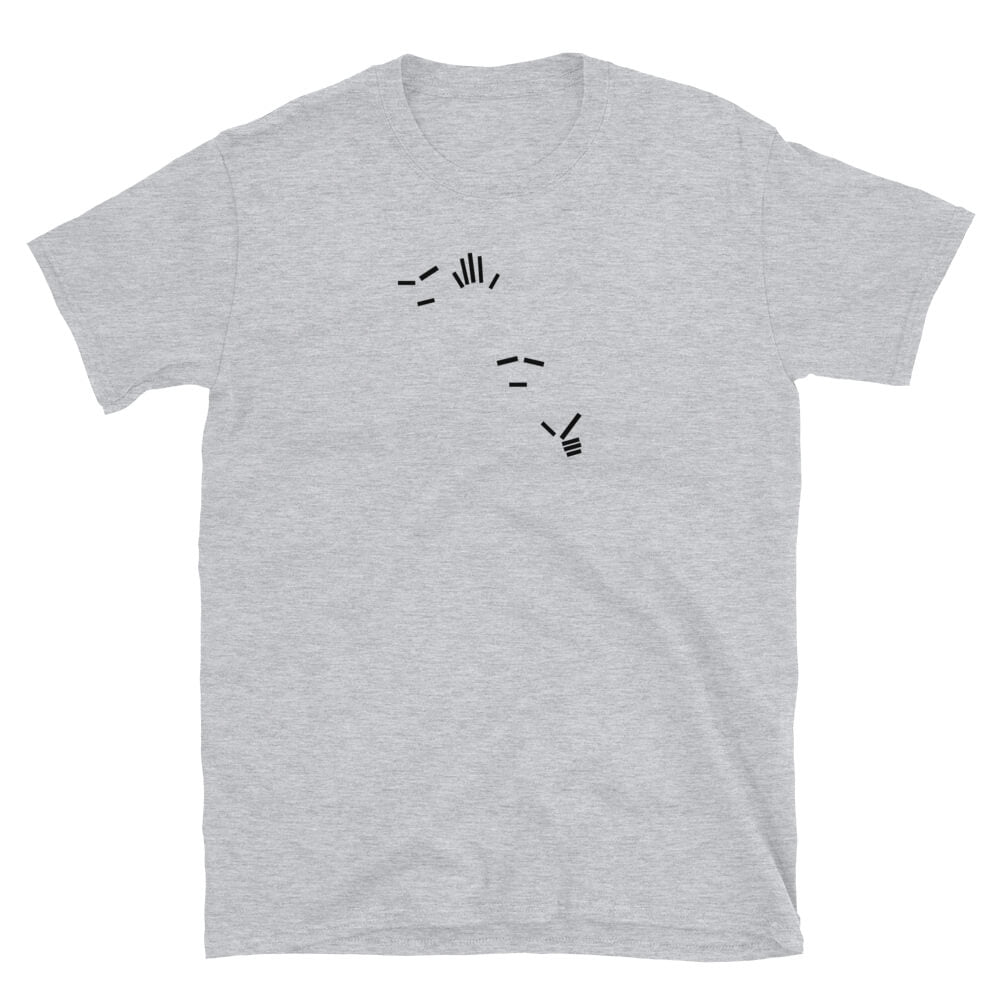 Minimalist Reaction Meme T-Shirt for the Sophisticated Memer - Sport Grey