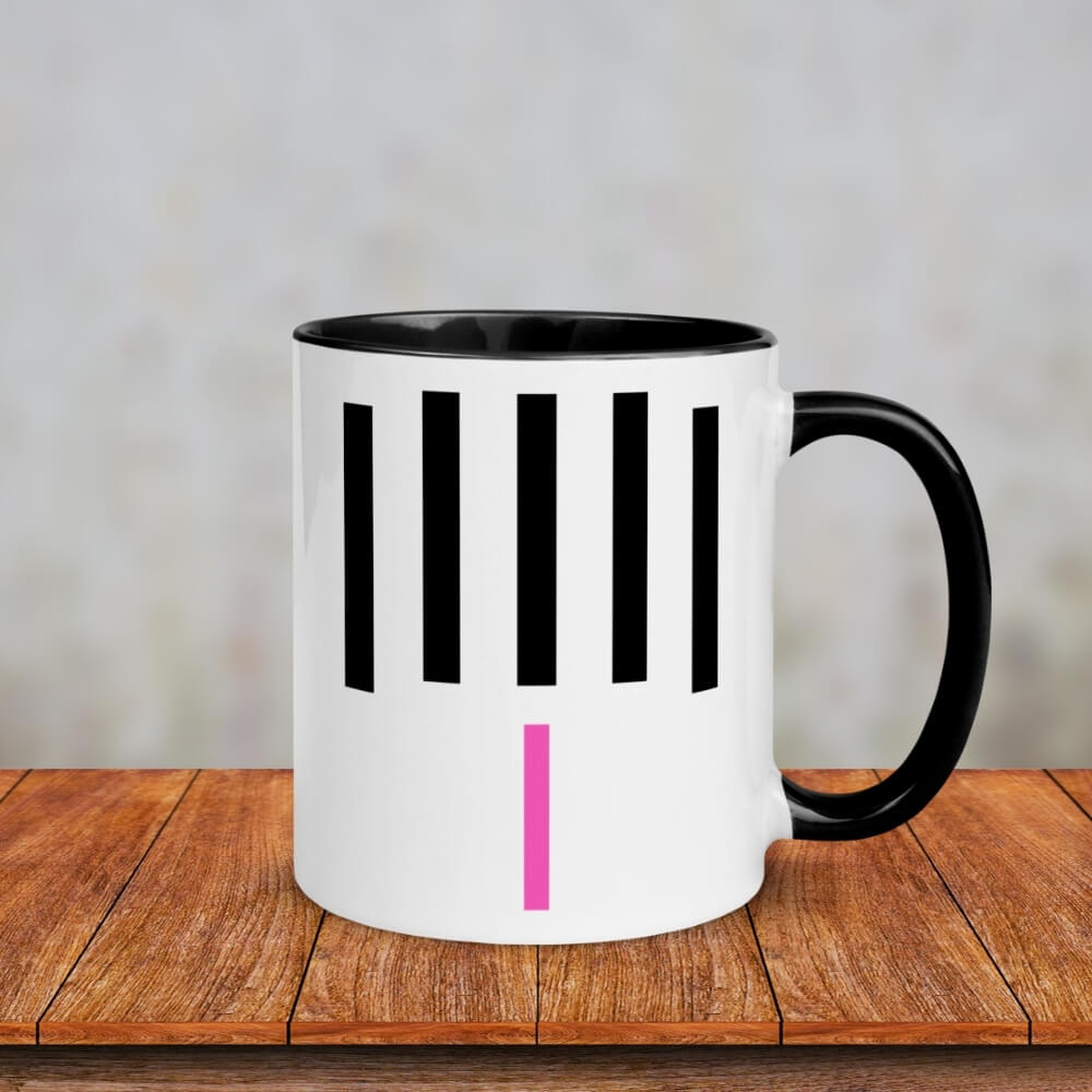 Minimalist Surrounded Meme Color Coffee Mug for the Sophisticated Memer - Black