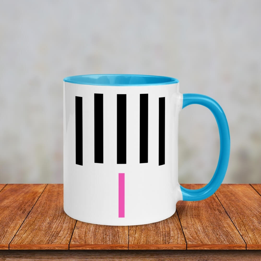 Minimalist Surrounded Meme Color Coffee Mug for the Sophisticated Memer - Blue
