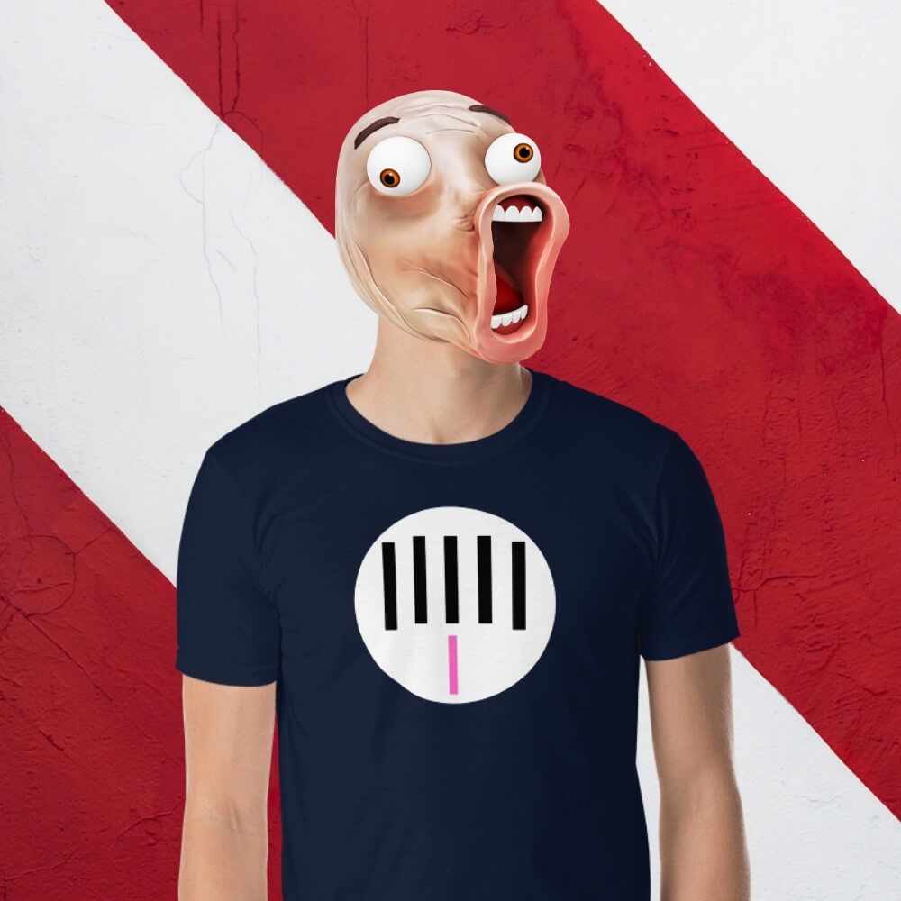 Minimalist Surrounded Meme T-Shirt for the Classy Memer - Navy