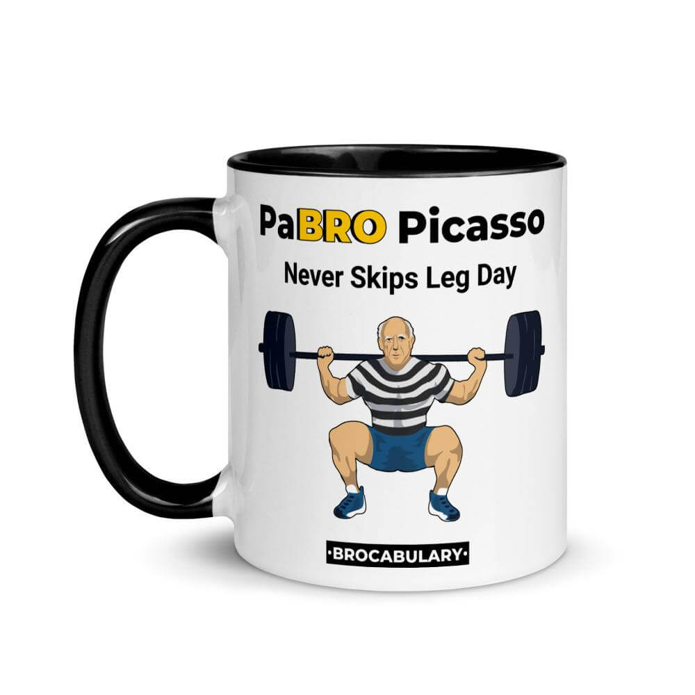 PaBRO Picasso Never Skips Leg Day - Black Color Coffee Mug for Bros