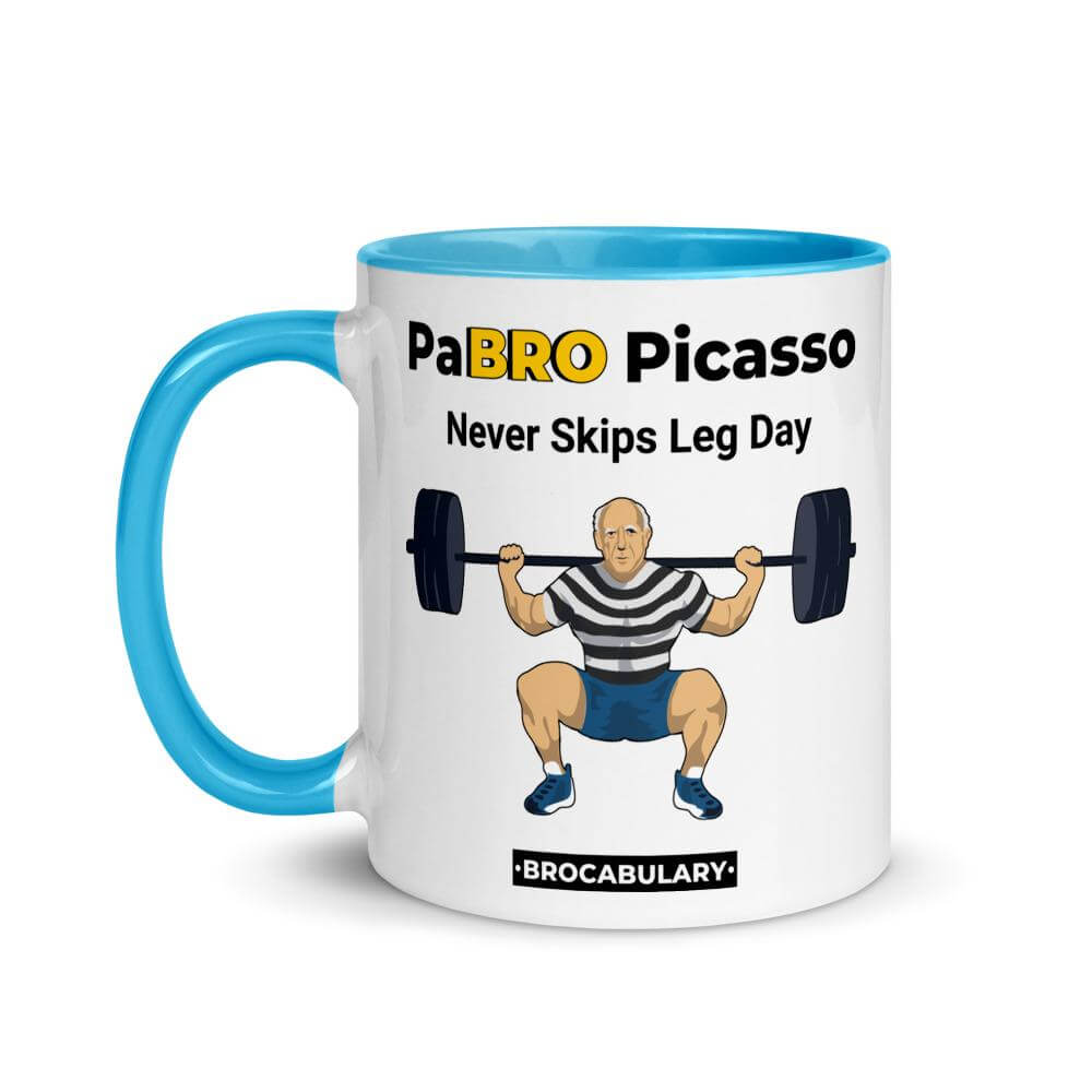 PaBRO Picasso Never Skips Leg Day - Blue Color Coffee Mug for Bros