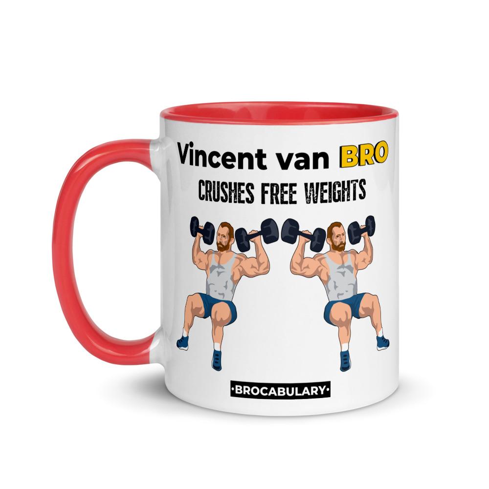 Red Color Coffee Mug for Bros - Vincent van BRO Crushes Free Weights
