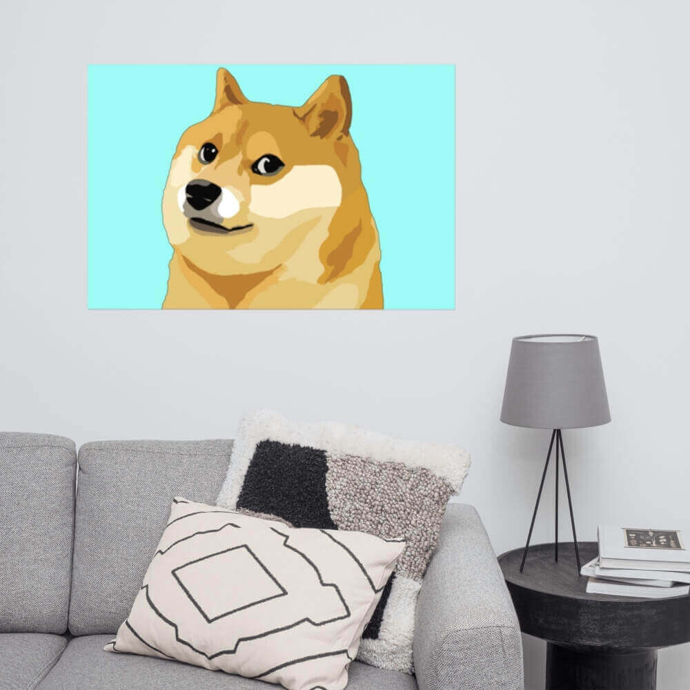 Shiba Inu Meme Poster for Doggo Funtimes - Chonker 36x24 in