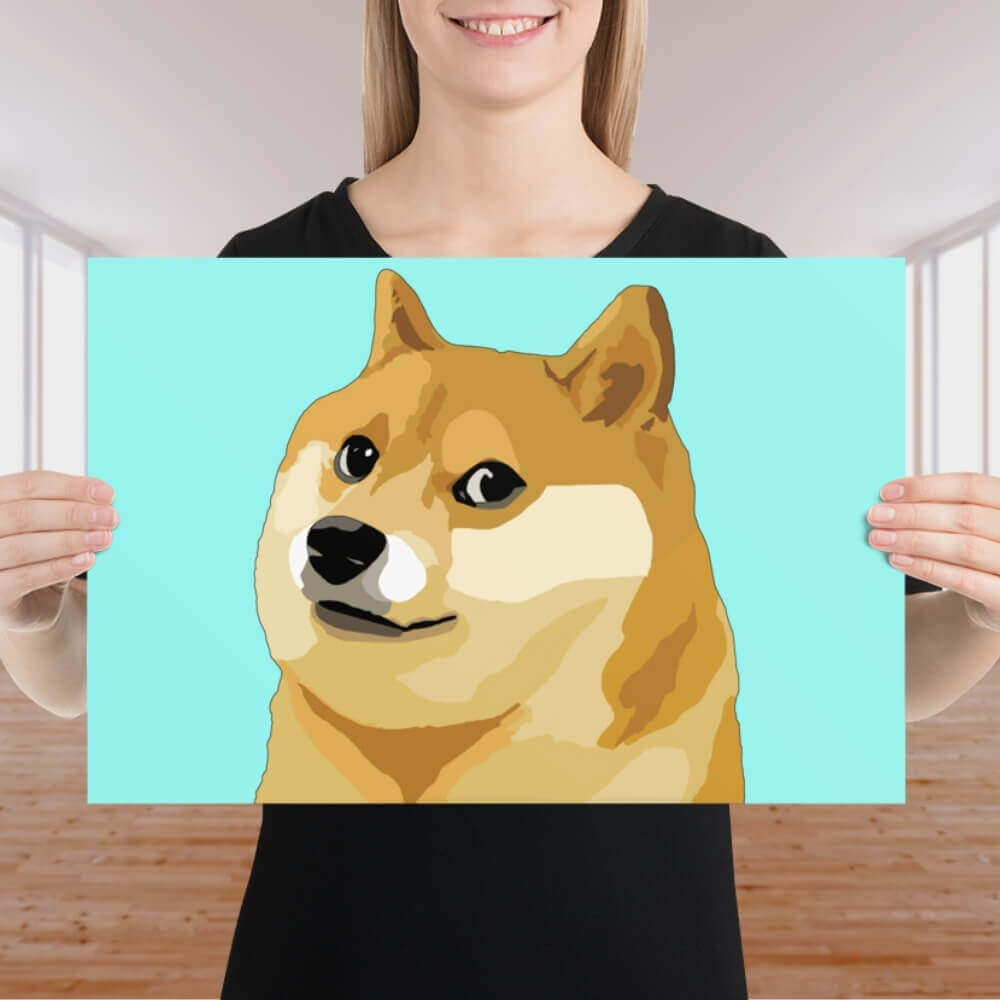 Shiba Inu Meme Poster for Doggo Funtimes - Pupper 18x12 in