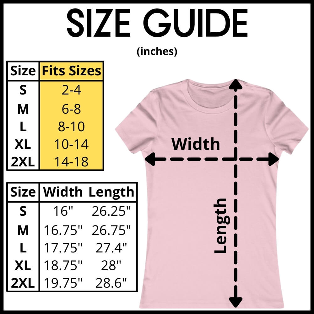 Slim Fit T-Shirt for Nurses - ShopForMeme Size Guide